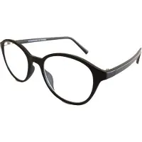 Fangle Biobased leesbril rond zwart +3.0