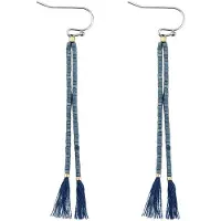 Everneed Nille Tassel Øreringe Faded Denim (U)