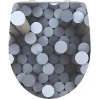 Schutte Duroplast High Gloss WC-bril ROUND DIPS met soft-close en quick-release 82593