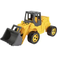 Lena GIGA TRUCKS Shovel Pro Zwart / Geel (sit on) - 63cm
