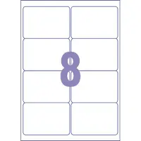 Kangaro etiketten - universeel - inkjet/laser/kopieer - 99,1x67,7mm - 25 vel - 8 stickers per vel