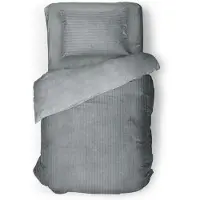 Eleganzzz Dekbedovertrek Teddy Rib Fleece - dark grey 140x200/220cm