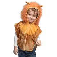 Coppens Kinderponcho Leeuw - nvt - Carnavalskleding jongens | Maat 3-4 Jr