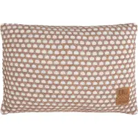 Knit Factory Mila Sierkussen - Beige/Marron - 60x40 cm - Kussenhoes inclusief kussenvulling