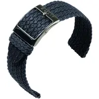 Eulit horlogeband - perlon - 18 mm - grijs - metalen gesp