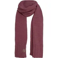 Knit Factory Jamie Gebreide Sjaal Dames & Heren - Herfst- & Wintersjaal - Langwerpige sjaal - Wollen sjaal - Heren sjaal - Dames sjaal - Unisex - Stone Red - Rood - 200x45 cm