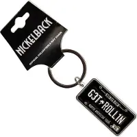 Rock Off Nickelback - License Plate Sleutelhanger - Zwart