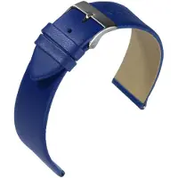 Eulit horlogeband - leer - 14 mm - blauw - metalen gesp