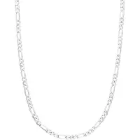 Lucardi Kinder Zilveren ketting figaro - Ketting - 925 Zilver - Zilverkleurig - 42 cm
