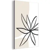 MuchoWow Aluminium schilderij 120x180 cm - Wanddecoratie metaal - Bloemen - Minimalisme - Pastel - Metalen muurdecoratie woonkamer - Decoratie industrieel - Foto op dibond - Industriële accessoires slaapkamer