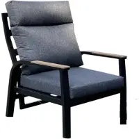 AVH-Collectie Kota lounge tuinstoel verstelbaar antraciet aluminium