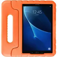 HappyCase Kinder Tablethoes Geschikt voor Samsung Galaxy Tab A 10.1 (2016) | Kindvriendelijke Hoes | Beschemhoes | Kinderhoes | met Handvat en Standaard | Oranje