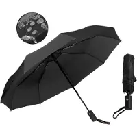 PD - Automatische Mini Paraplu Opvouwbaar - Zwart - Mini Paraplu Handtas - Mini Paraplu Lichtgewicht - Miniparaplu