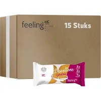 Feeling Ok | Biscottone Kokos | Voordeelpakket | 15 x 50 g | Low carb snack | Eiwitrepen | Koolhydraatarme sportvoeding | Afslanken met Proteïne repen | Snel afvallen zonder hongergevoel!