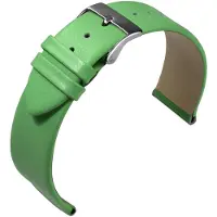 Eulit horlogeband - leer - 20 mm - groen - metalen gesp