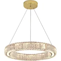 Toolight Gouden kristallen hanglamp - verstelbare hoogte - 50 x 100 cm