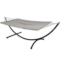 AMANKA Dubbele Hangmat met Frame tot 120kg - 300x100 Metalen Tuin Standaard - Hangmat voor 2 Personen
