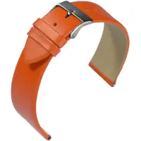 Eulit horlogeband - leer - 18 mm - oranje - metalen gesp