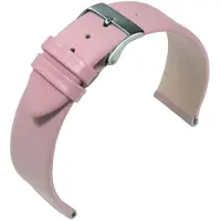 Eulit horlogeband - leer - 14 mm - roze - metalen gesp