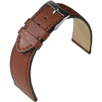 Eulit horlogeband - leer - 18 mm - bruin - metalen gesp