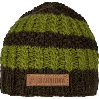 Shakaloha Gebreide Wollen Muts Heren & Dames Beanie Hat van schapenwol met fleece voering - Base Beanie Olive Unisex - One Size Wintermuts