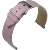 Eulit horlogeband - leer - 16 mm - lila - metalen gesp
