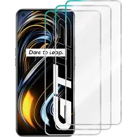 Cadorabo 3x Screenprotector geschikt voor Realme GT - Beschermende Pantser Film in - Getemperd (Tempered) Display beschermend glas in 9H hardheid met 3D Touch