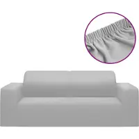 vidaXL Tweezitsbankhoes stretch polyester jersey grijs
