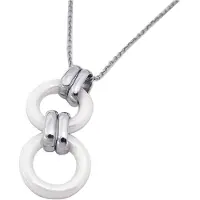 Orphelia HSG-030/1 - Ketting met hanger - Roestvrij staal / Keramiek - 50 cm