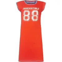 Irresistible Dames Nachthemd - 100% Katoen - Oranje - Maat XL