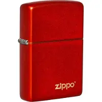 Zippo Aansteker Metallic Red with Logo