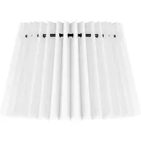 Home Sweet Home Papieren Gevouwen Lampenkap - Conisch - White - 20 x 15 x 13 cm - E27 fitting - Voor Tafellampen - Ontworpen voor woonkamer en eetkamer