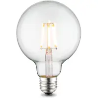Home Sweet Home Edison Vintage LED filament lichtbron Globe - Helder - G95 Deco - Retro LED lamp - 9.5/9.5/13.5cm - geschikt voor E27 fitting - 6W 550lm 3000K - warm wit licht