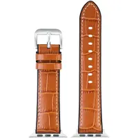 Eulit horlogeband - eutec belize smart 42/44/45/46 maat - Serie 1/2/3/4/5/6/7/8/9/10 + SE - 22 mm - licht bruin goud bruin - metalen zwart gesp - incl. adapter