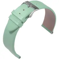 Eulit horlogeband - leer - 16 mm - groen - metalen gesp