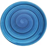 BRANDANI Talerz obiadowy płytki 27,5 cm ceramika Acquerello błękitny 2 szt