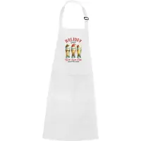 Roly Wit schort met Full Color Kerst Holiday Spirit Beer Lover Club