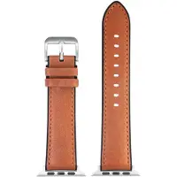 Eulit horlogeband geschikt voor Apple Watch 38/40/41 maat - Serie 1/2/3/4/5/6/7/8/9/10 + SE - eutec smart - 20 mm - goud licht bruin lichtbruin - edel metaal metalen gesp ZWART - incl. adapter