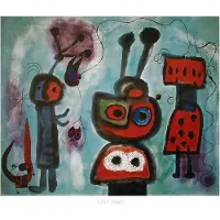 PGM Kunstdruk Joan Miró - Loiseau au regard calme 80x60cm