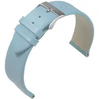 Eulit horlogeband - leer - 18 mm - blauw - metalen gesp
