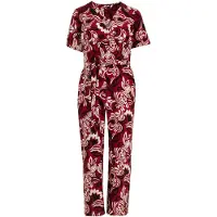 We fashion Curve jumpsuit met paisleyprint rood/ecru/zwart female | Maat: 48