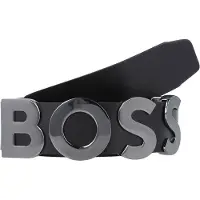 BOSS Leren Riem Bold G Sz35 Belt W85 Black Zwart