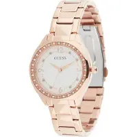 GUESS Analoog horloge rose-goud / transparant / wit