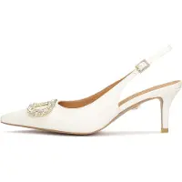 Kazar Slingpumps crème / goud / transparant