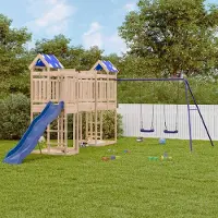 vidaXL Speelhuis massief grenenhout