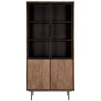 DTP Home Metropole vitrinekast teakhout 100x40x210cm