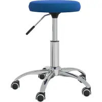 vidaXL Eetkamerstoel fluweel blauw