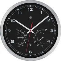Auriol Radiogestuurde wandklok (Zilver/zwart)