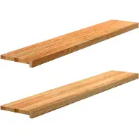 vidaXL Vensterbanken 2 st 140x30x2 cm massief eikenhout lichtbruin