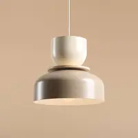Aldex Hanglamp Uto, dimbaar, crème / amber, Woon-/ Eetkamer, metaal, Modern, hanglamp